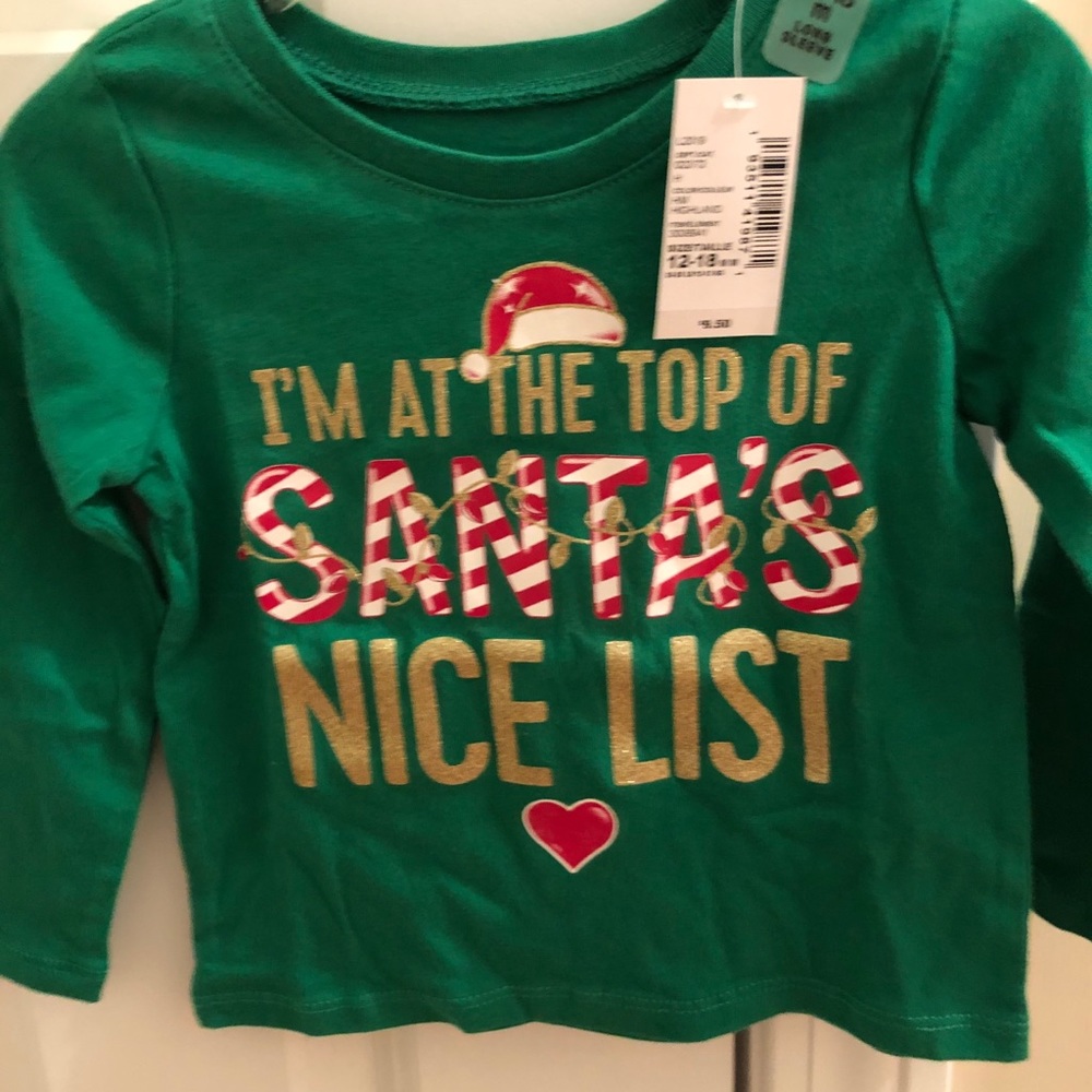 Xmas long sleeve shirt NWT